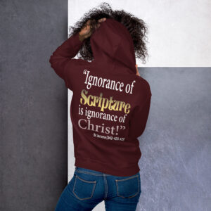 ignorance of scripture st jerome women's hoodie