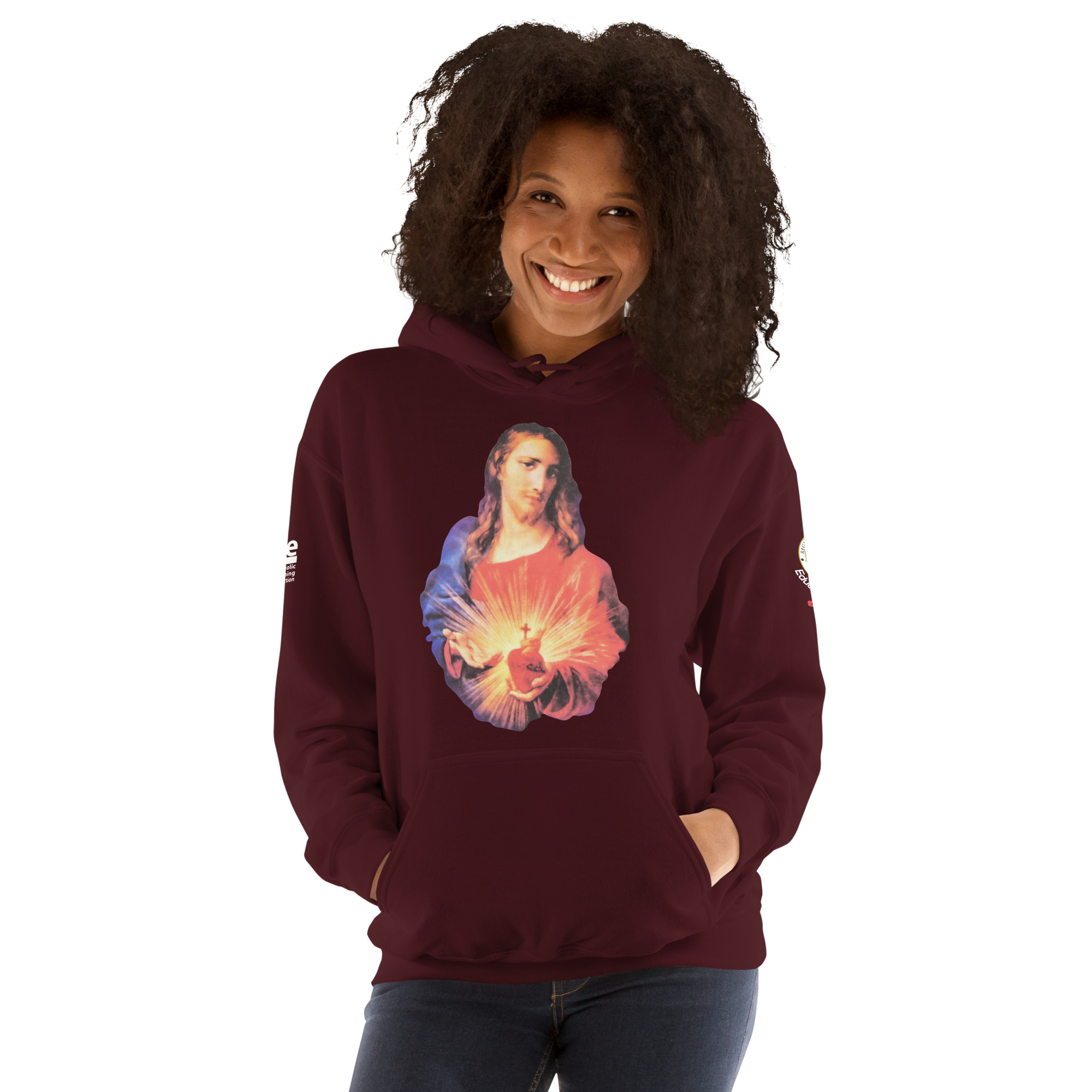 sacred heart of jesus and immaculate heart of mary women's hoodie sacred heart of jesus and immaculate heart of mary women's hoodie