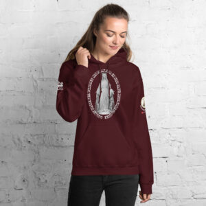 miraculous medal (coloured hearts) women's hoodie