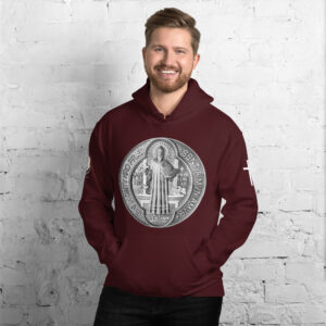 st benedict medal men's hoodie