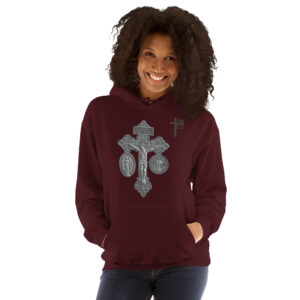 pardon crucifix women's hoodie