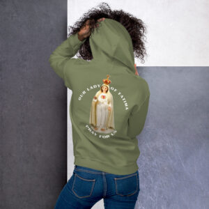 our lady of fatima pray for us women's hoodie