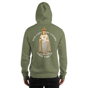 our lady of fatima pray for us men's hoodie