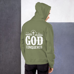 i came, i saw, god conquered men's hoodie