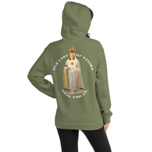 our lady of fatima pray for us women's hoodie