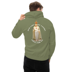 our lady of fatima pray for us men's hoodie