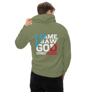 i came, i saw, god conquered ! men's hoodie