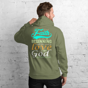 faith and love men's hoodie