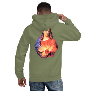 sacred heart of jesus men's hoodie