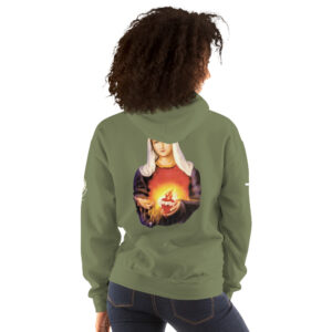 sacred heart of jesus and immaculate heart of mary women's hoodie