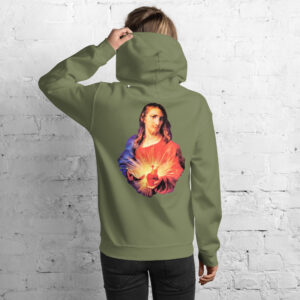 sacred heart of jesus women's hoodie