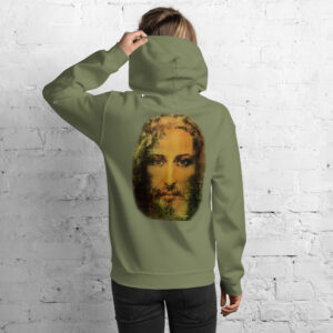face of jesus women's hoodie