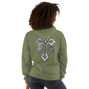 pardon crucifix women's hoodie