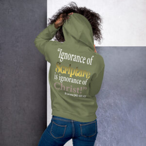 ignorance of scripture st jerome women's hoodie