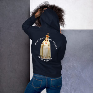 our lady of fatima pray for us women's hoodie