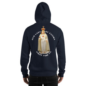 our lady of fatima pray for us men's hoodie