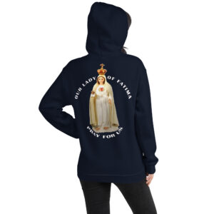 our lady of fatima pray for us women's hoodie