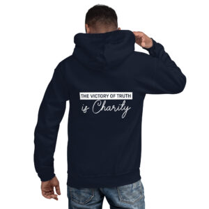 Christian Range the victory of truth is charity men's christian hoodie