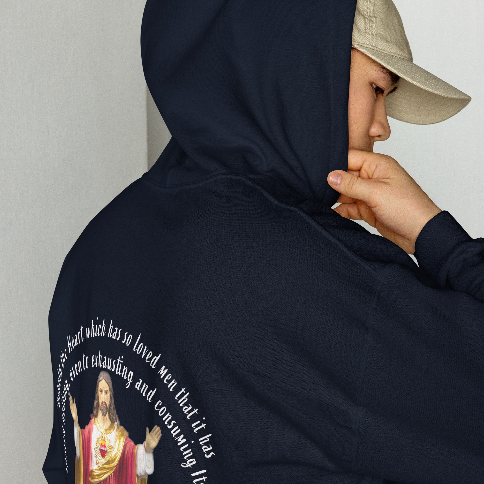 sacred heart of jesus st margaret mary 1675 men's hoodie sacred heart of jesus st margaret mary 1675 men's hoodie