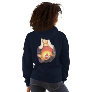sacred heart of jesus and immaculate heart of mary women's hoodie