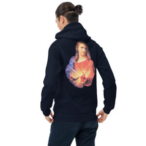 sacred heart of jesus men's hoodie