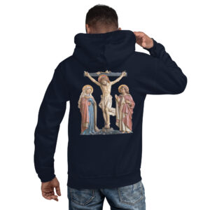 crucifixion scene men's hoodie