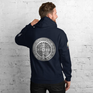 st benedict medal men's hoodie