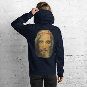 face of jesus women's hoodie