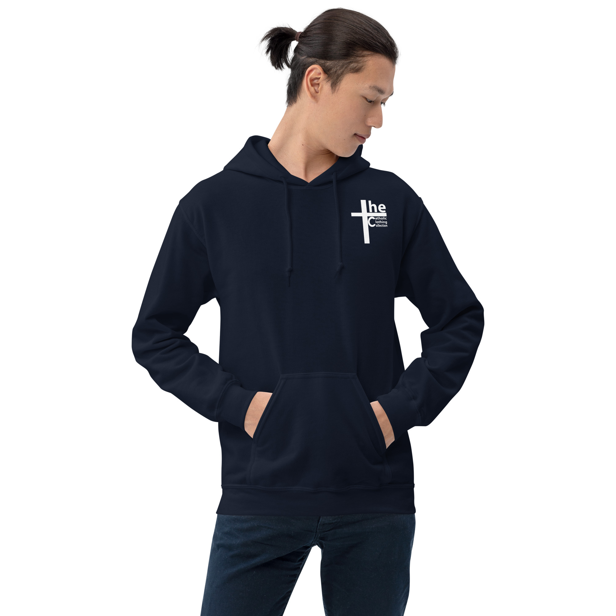 rock solid catholic men's hoodie rock solid catholic men's hoodie