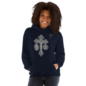 pardon crucifix women's hoodie