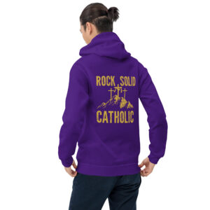 rock solid catholic men's hoodie