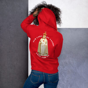 our lady of fatima pray for us women's hoodie
