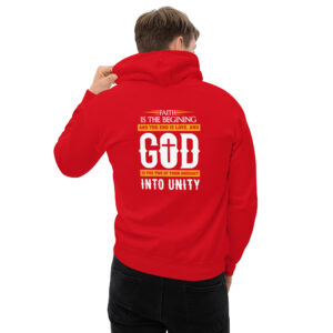 faith and love men's christian hoodie