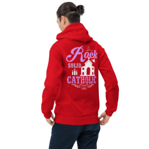 rock solid catholic men's hoodie