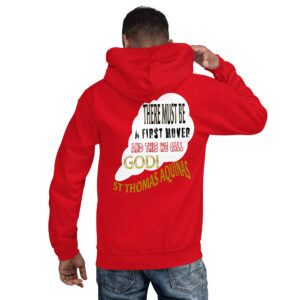 god as first mover by st thomas aquinas men's hoodie