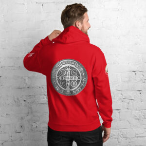 st benedict medal men's hoodie