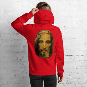 face of jesus women's hoodie