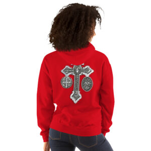 pardon crucifix women's hoodie