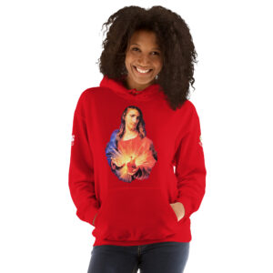 sacred heart of jesus and immaculate heart of mary women's hoodie