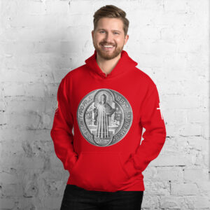 st benedict medal men's hoodie