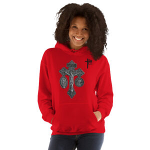 pardon crucifix women's hoodie