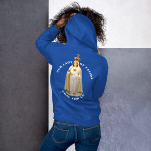 our lady of fatima pray for us women's hoodie