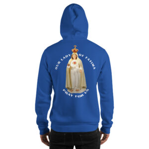 our lady of fatima pray for us men's hoodie