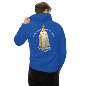 our lady of fatima pray for us men's hoodie