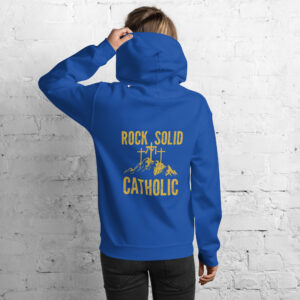 rock solid catholic women's hoodie