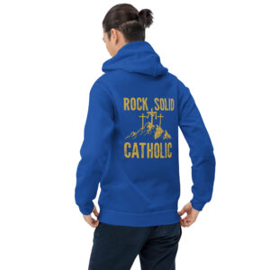 rock solid catholic men's hoodie
