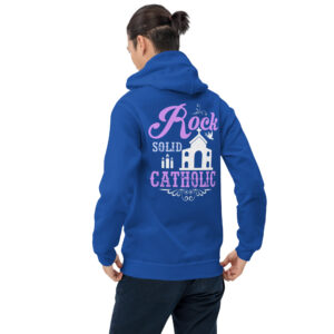 rock solid catholic men's hoodie