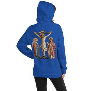 crucifixion scene women's hoodie