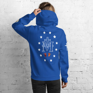 miraculous medal (coloured hearts) women's hoodie