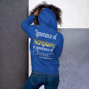 ignorance of scripture st jerome women's hoodie